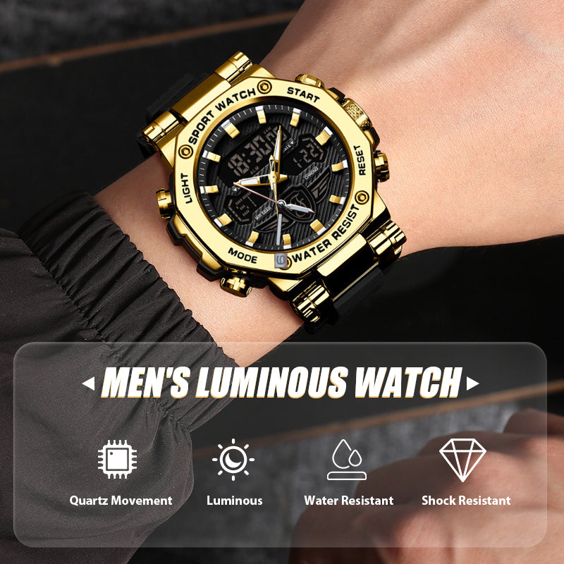 ⏰Waterproof and luminous multifunction watch for men