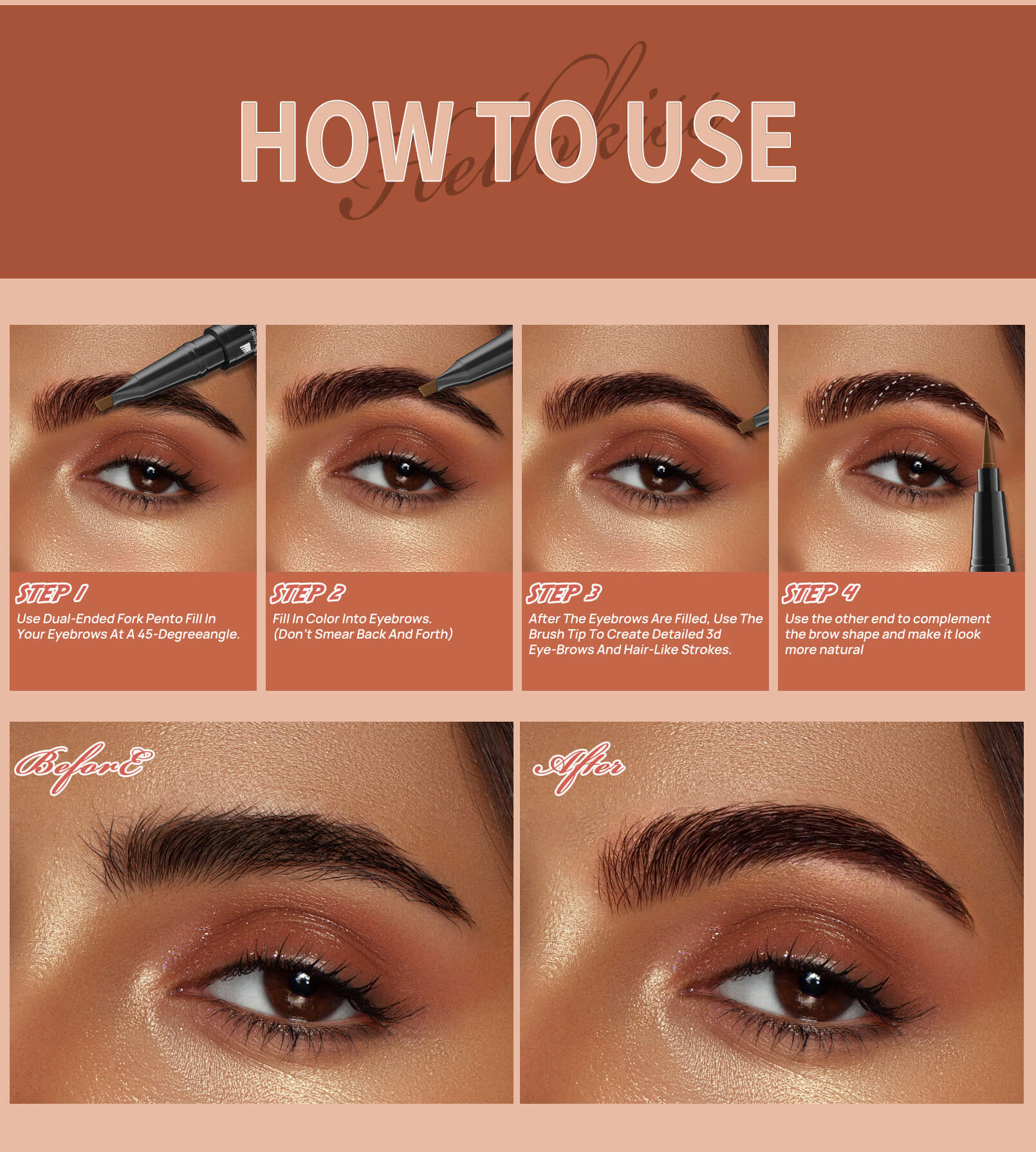🔥BUY 1 GET 1 FREE💖Microblading Eyebrow Pencil 💥EACH ONLY $8.5💥