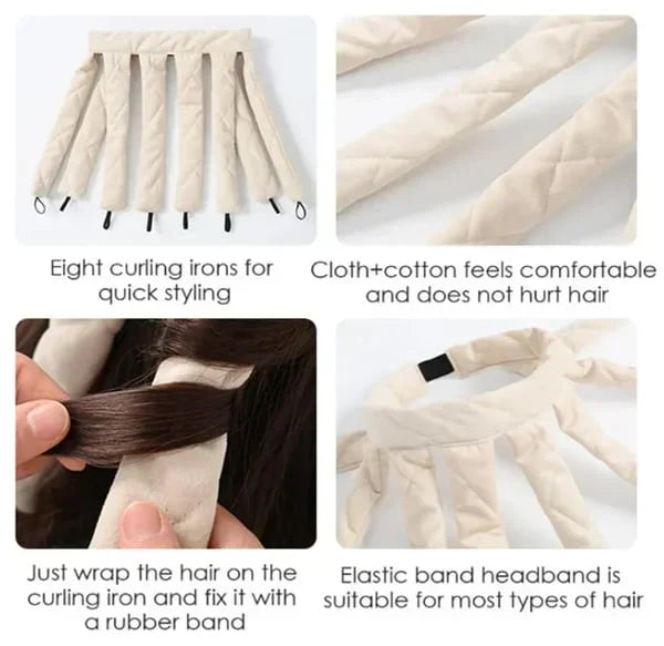 💥HOT SALE💥Sleep-in hairband Heat-free curling tongs