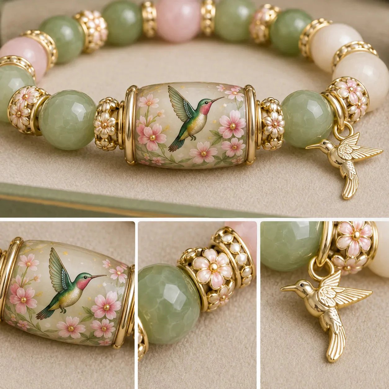 💜Hummingbird Garden Faith Bracelet 🌸
