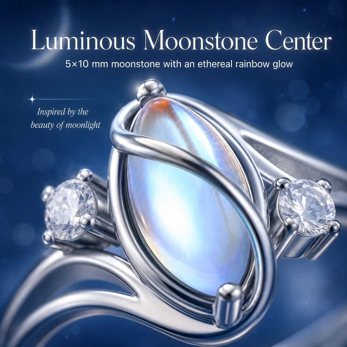 🔥HOT SALE🔥 Rainbow Moonstone Ring