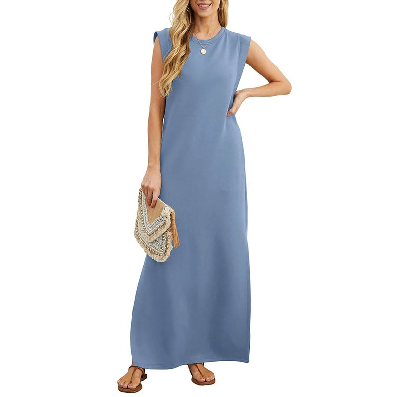 👗Women's casual dress without pleats, with a slit at the bottom✨