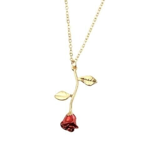Red Rose Series Jewelry—Earrings & Necklaces