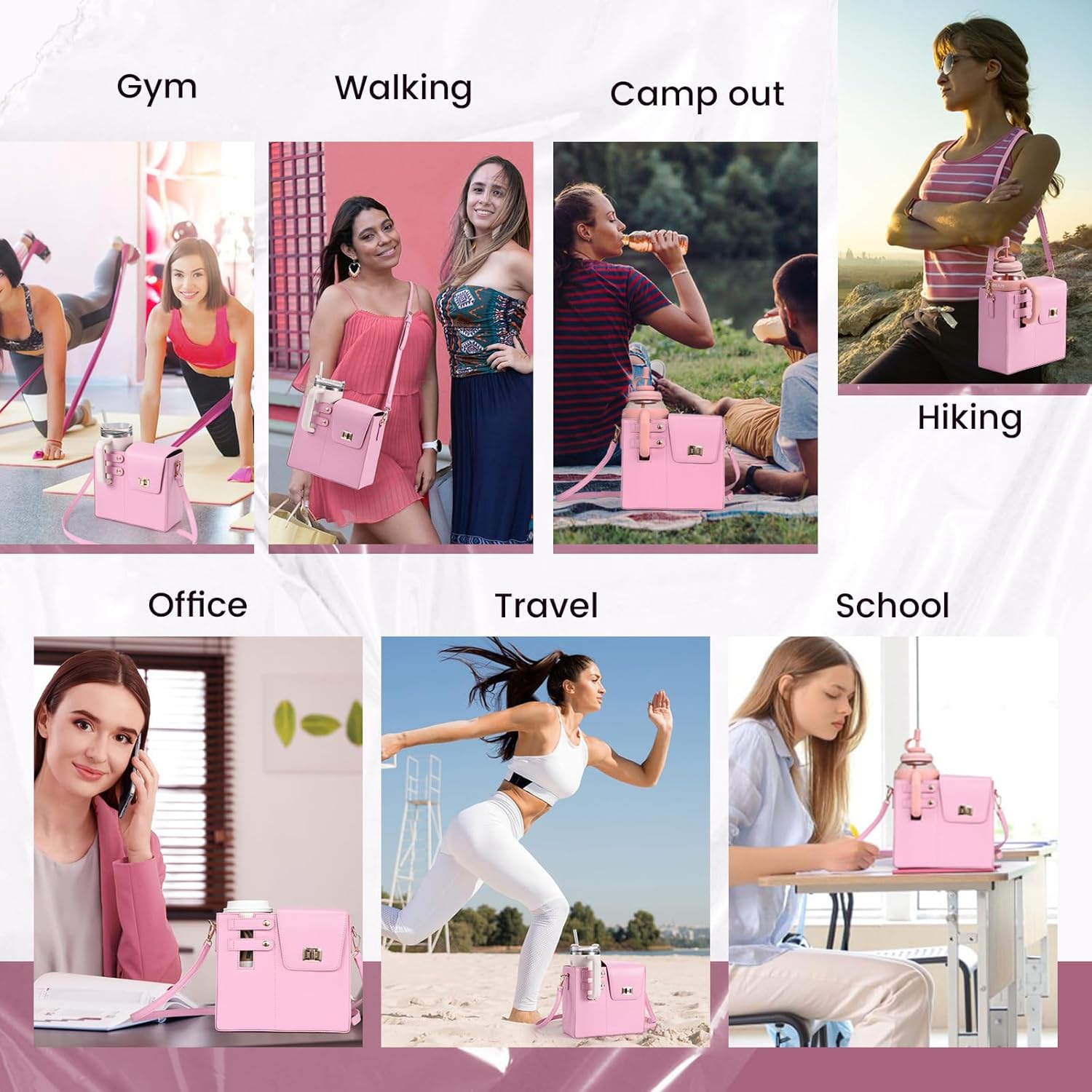 🌟🎉Women's Adjustable Crossbody Bag — With Water Bottle Pocket and Wallet Compartment
