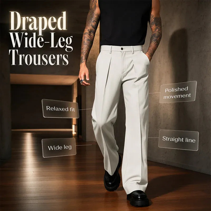 ⏳Limited-time⏰Men's Soft Draped Straight Leg Trousers👖