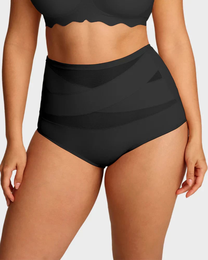 🌸Limited-Time Off-Buy 2 Get 1 Packs✨Plus-Size High-Waist Cross Tummy Control Panties