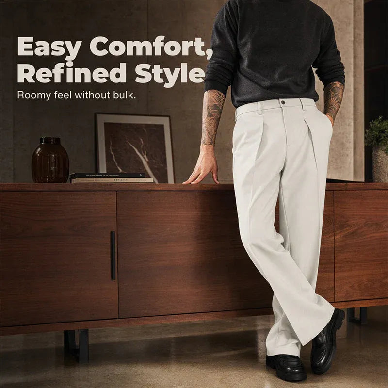 ⏳Limited-time⏰Men's Soft Draped Straight Leg Trousers👖