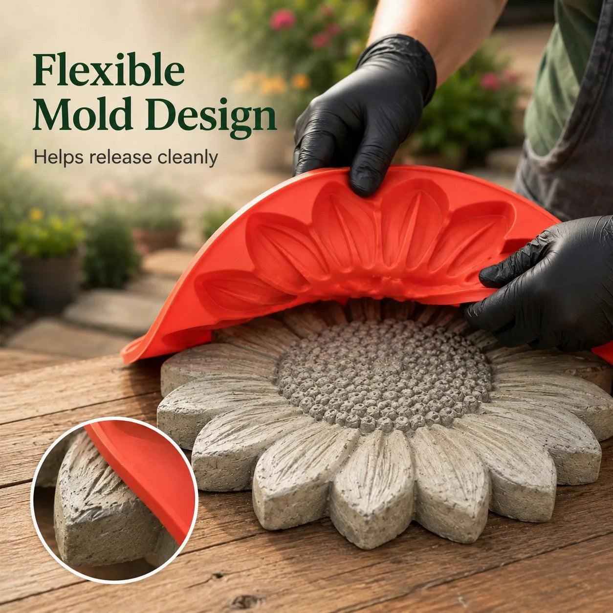 💥 🌻 Reusable Sunflower Stepping Stone Mold