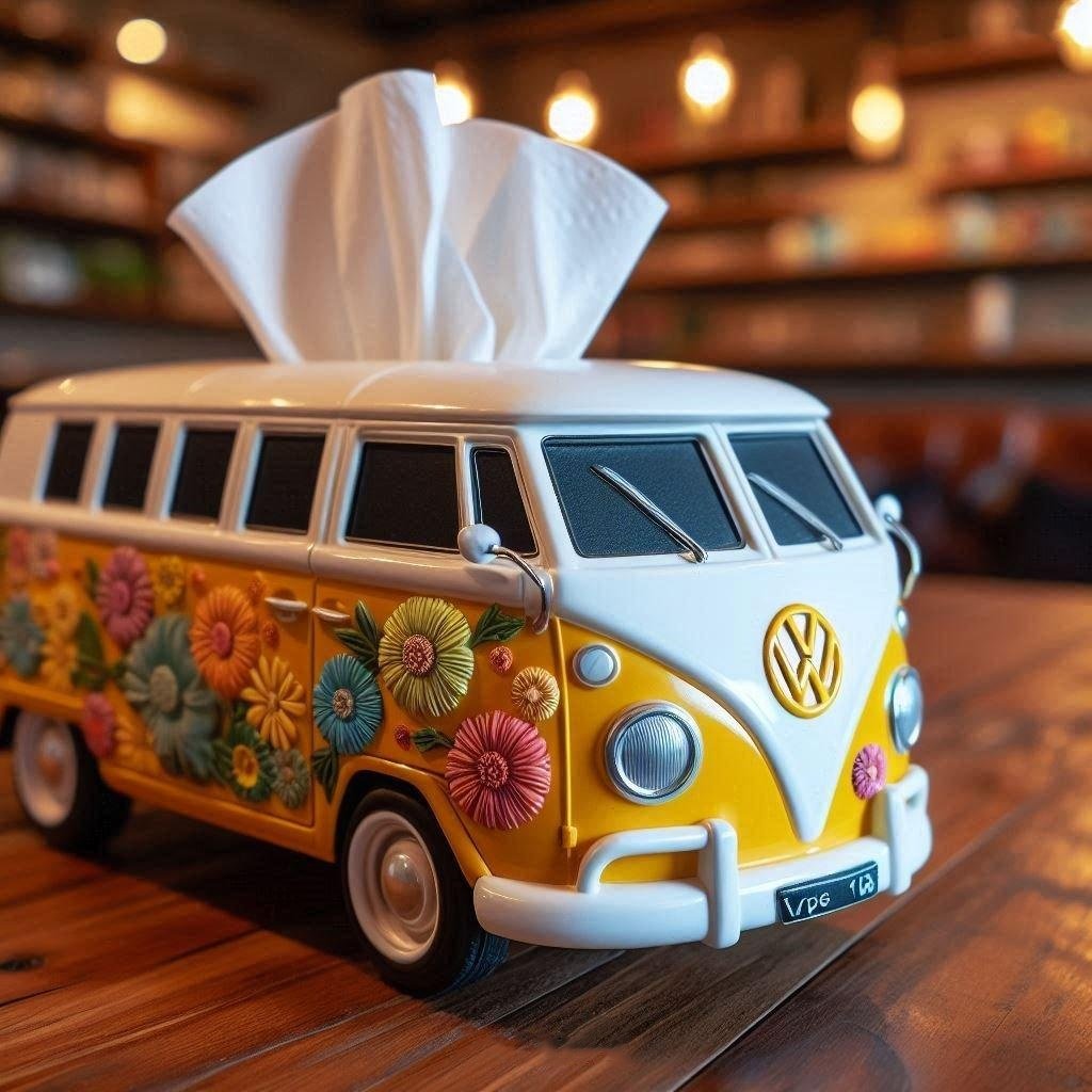 Creative Volkswagen Bus Shaped Tissue Box: A Fun and Functional Addition to Your Home