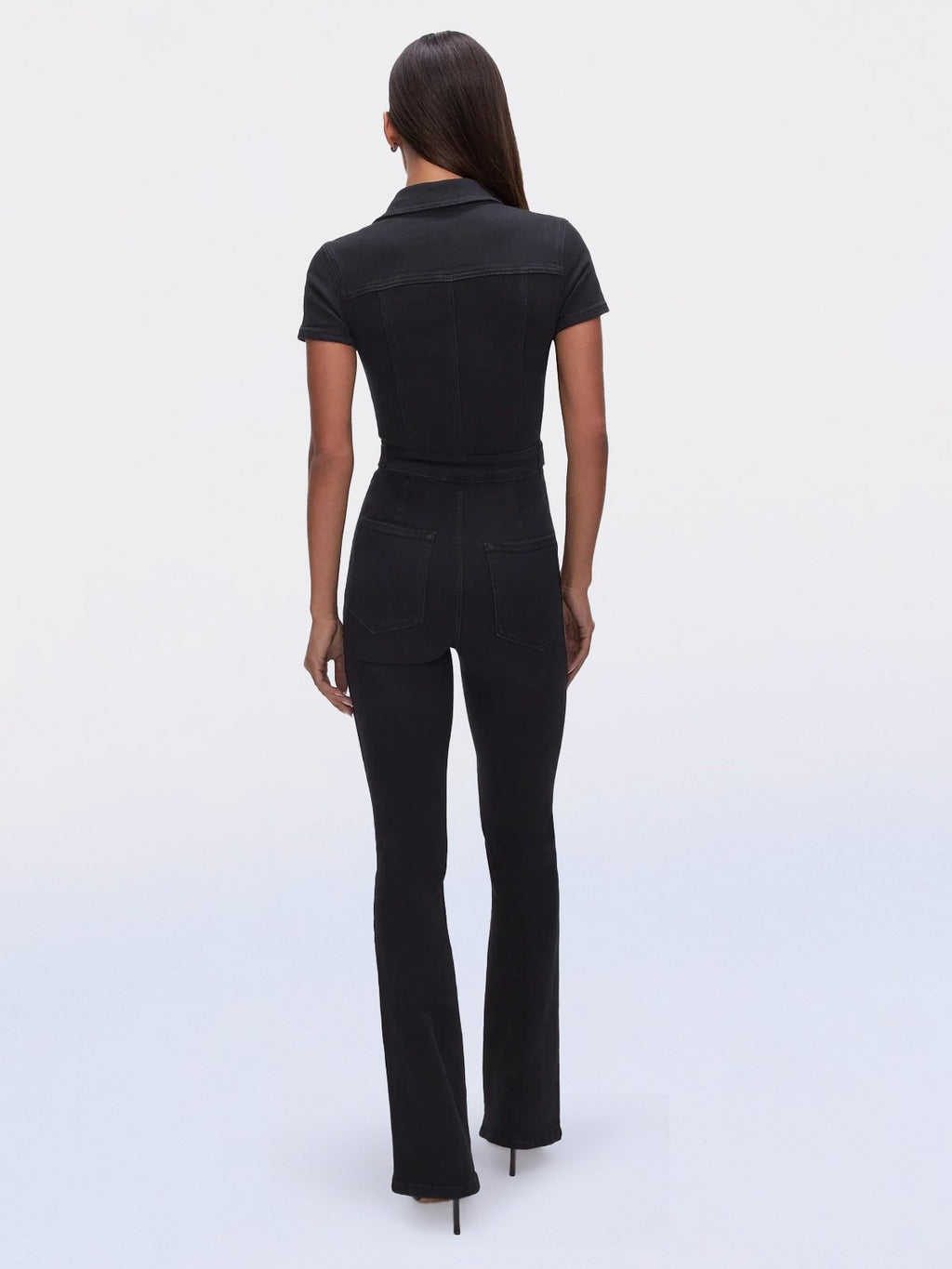 Skinny Bootcut Denim Jumpsuit