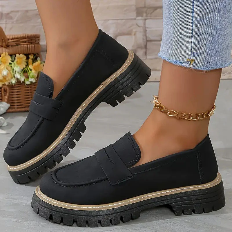 🌿Women's Comfortable Chunky Slip On Platform Loafers