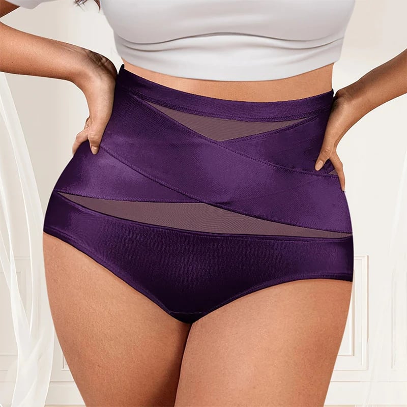 🌸Limited-Time Off-Buy 2 Get 1 Packs✨Plus-Size High-Waist Cross Tummy Control Panties