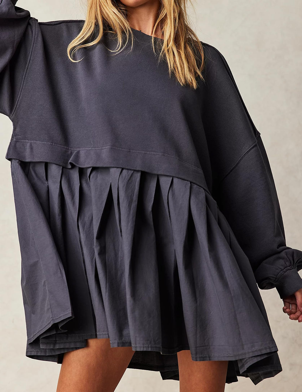 ⏰Womens Oversized Sweatshirt Dress Crewneck Mini Dress