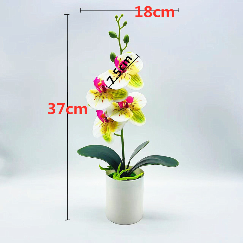 Decorative Artificial Orchid Plant – Elegant Faux Flower for Living Room and Table Display