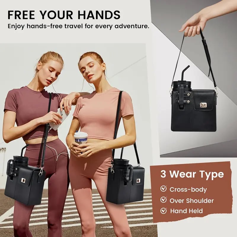 🌟🎉Women's Adjustable Crossbody Bag — With Water Bottle Pocket and Wallet Compartment