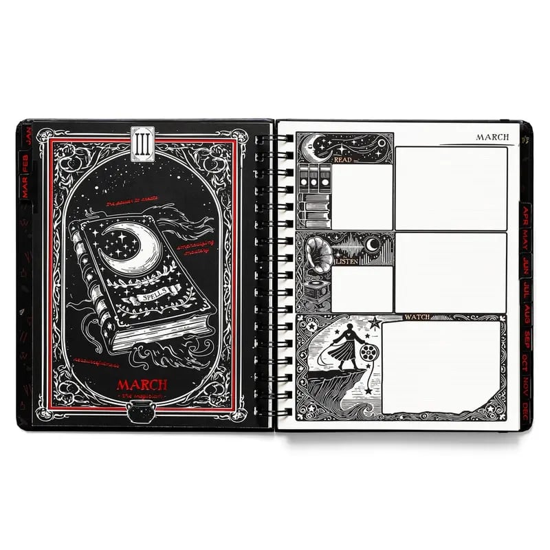 📚🧙‍♀️Waiting for the Night 2026 Weekly Planner🧹HARDCOVER BOOK