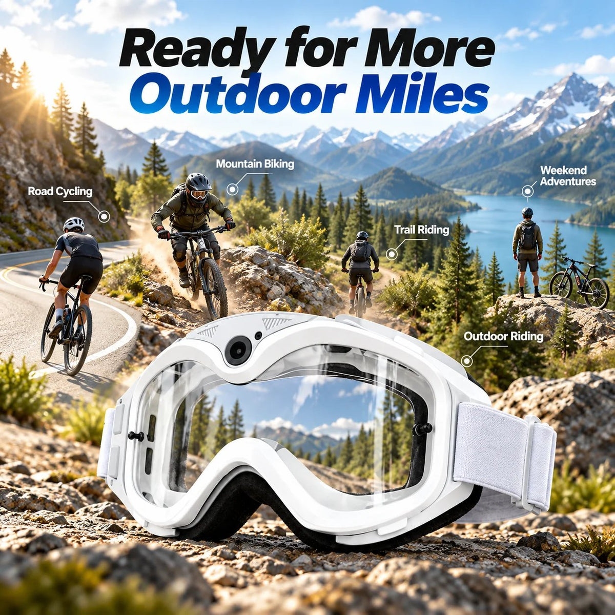 🔥 Wide-View Cycling Goggles – Wind & Dust Protection for Outdoor Riding