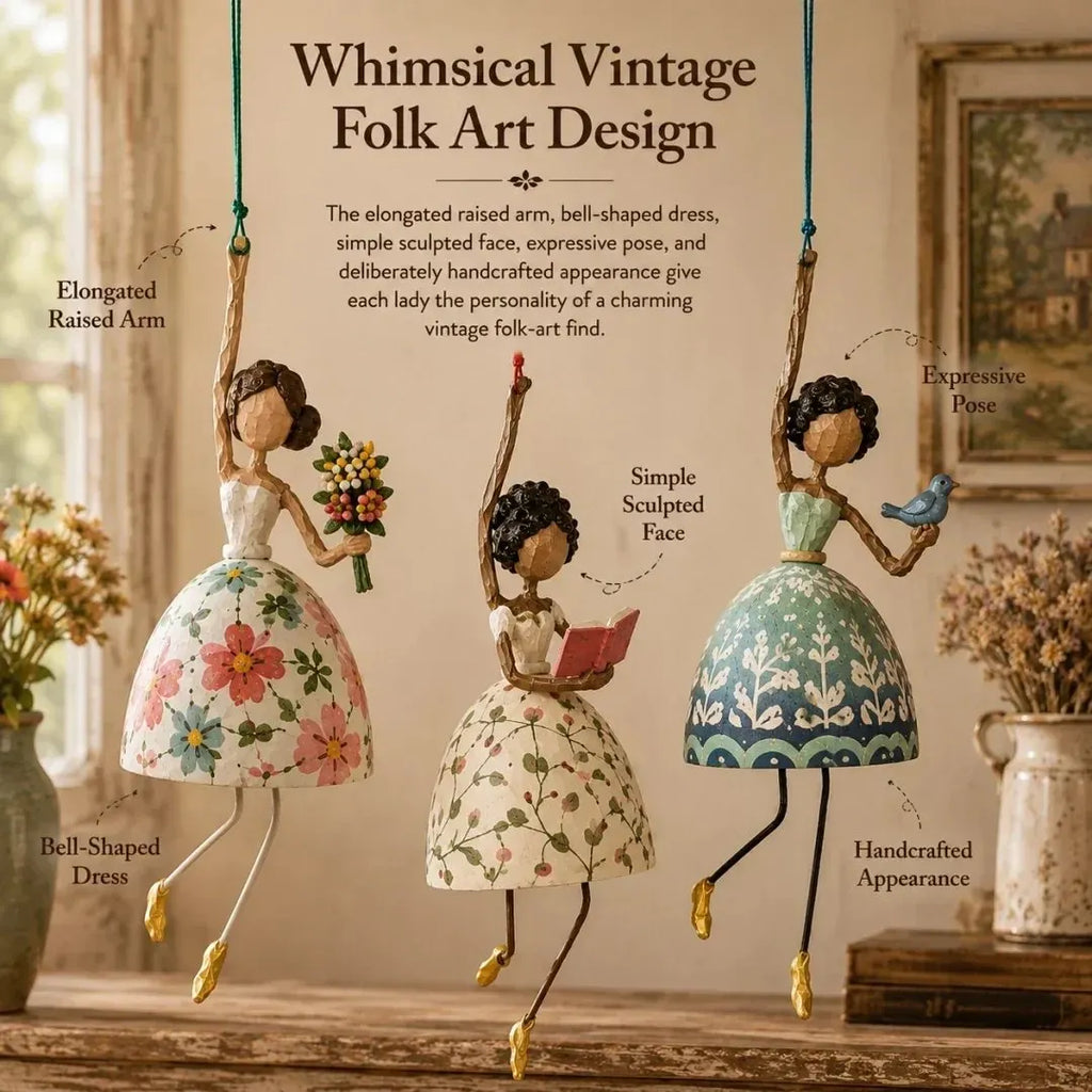 🎉✨ Whimsical Dancing Lady Hanging Ornament