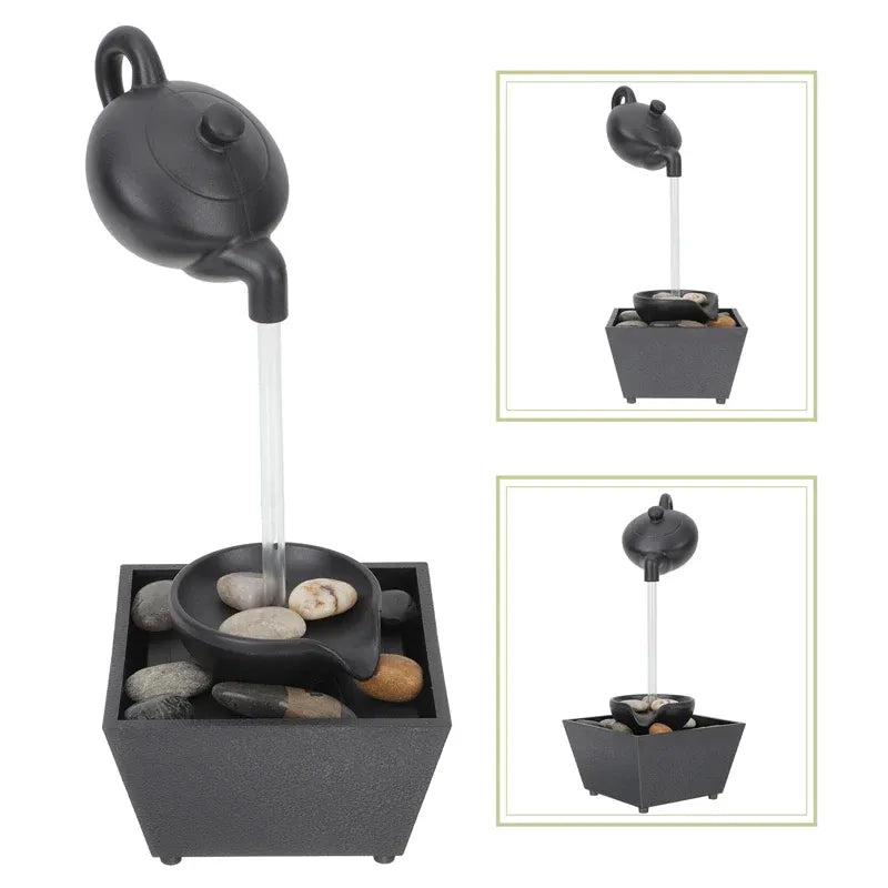 Floating Illusion Teapot Water Fountain Decor