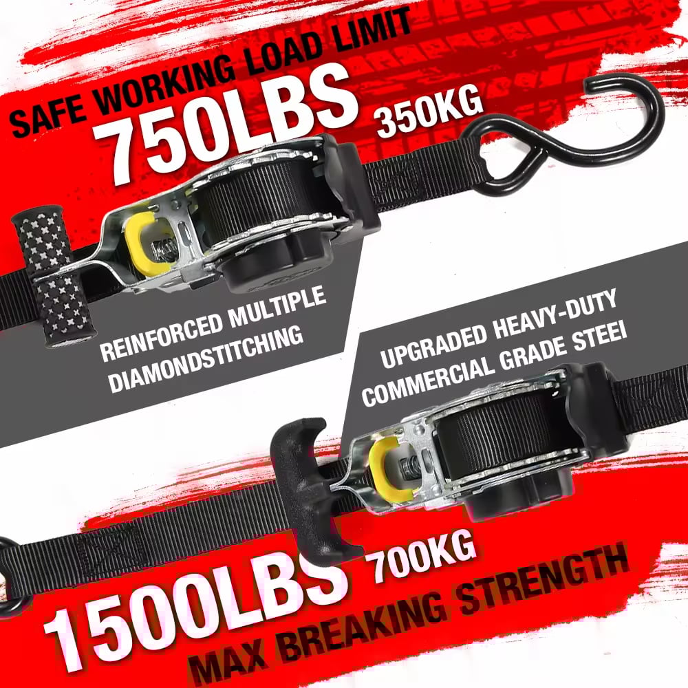 🔥 Retractable Auto Ratchet Strap