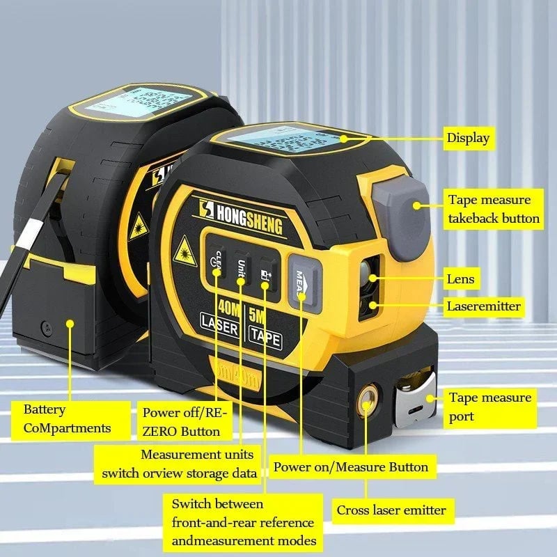 🎁High Precision Rangefinder Steel Tape Measure Tools