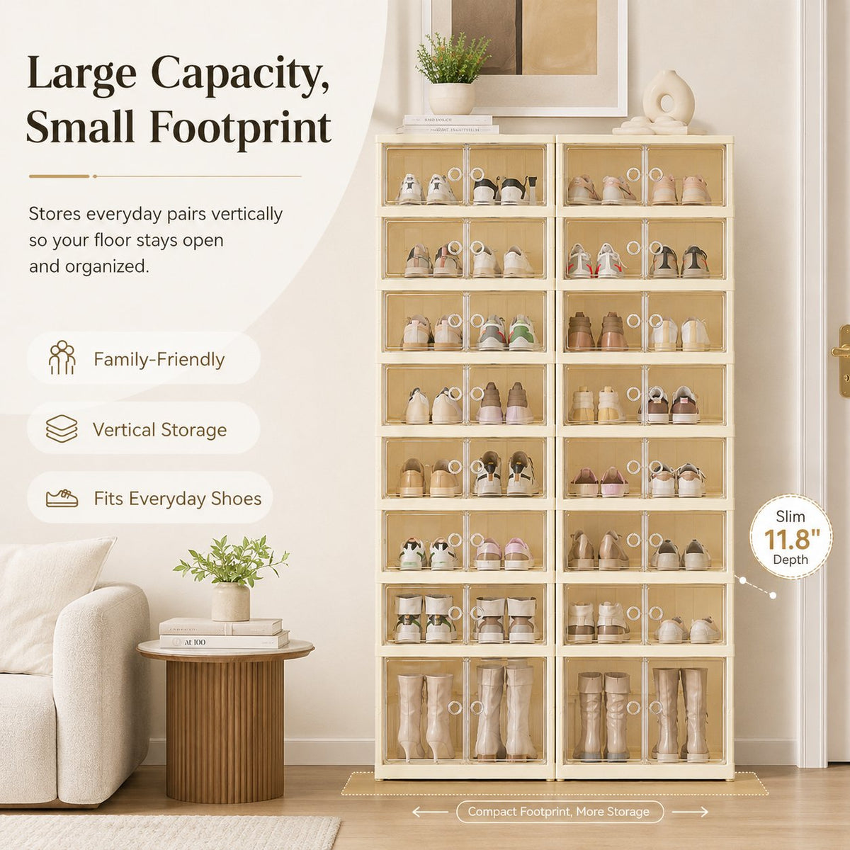 👟 Foldable Shoe Storage Cabinet