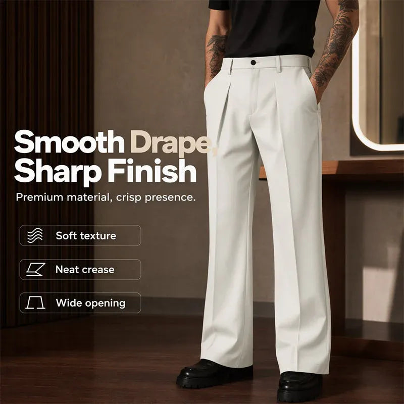 ⏳Limited-time⏰Men's Soft Draped Straight Leg Trousers👖