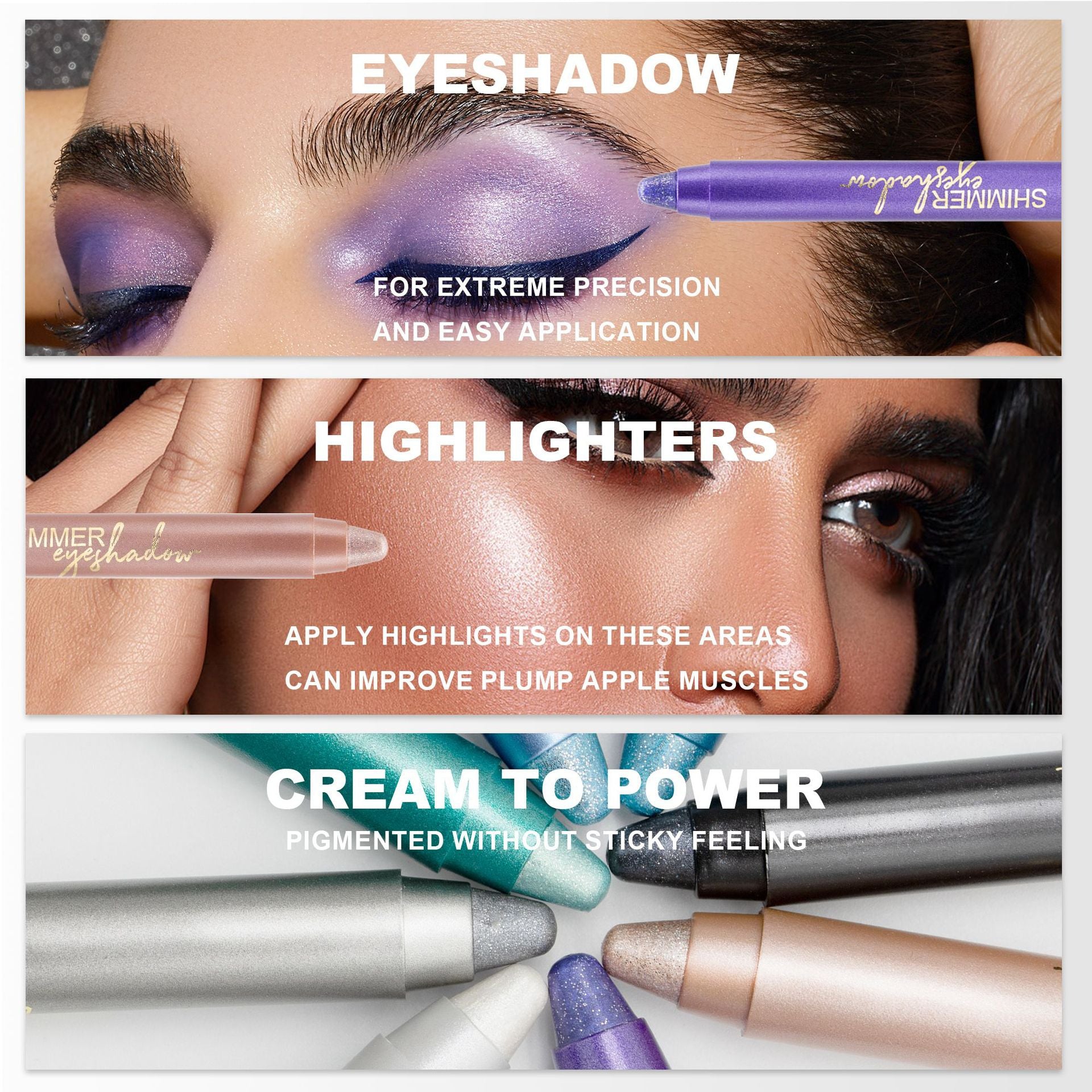 😍Only $7.99😍10 Color Pearlescent Eyeshadow Pencil
