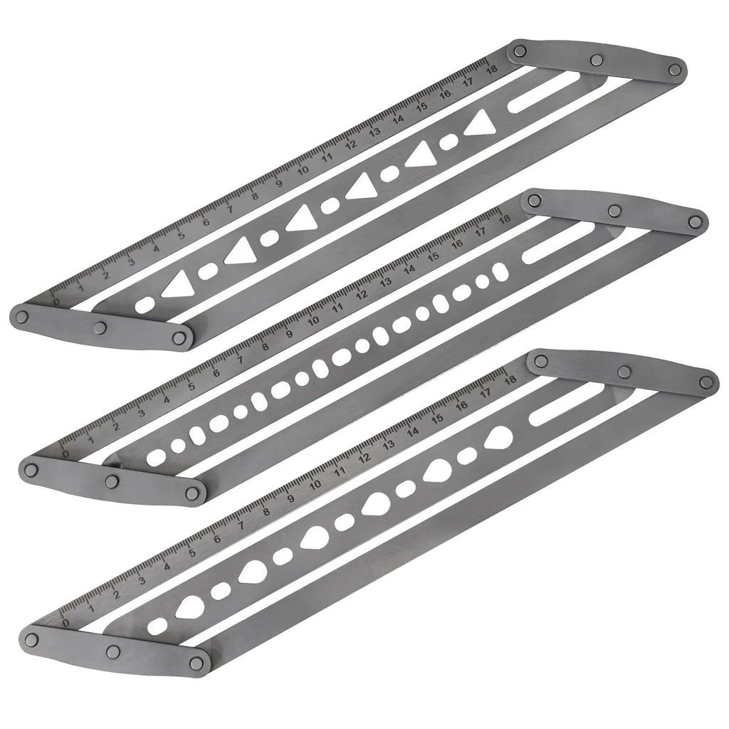 🎉✨Adjustable Leather Belt Hole Punch | Stainless Steel Ruler Tool for Belts & Straps