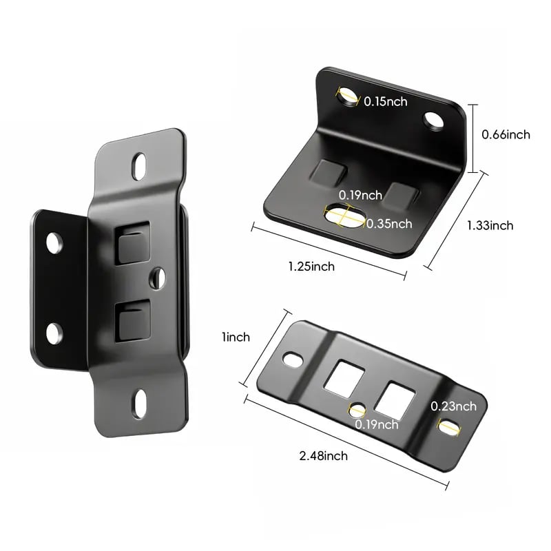 🛠️8 Pack Quick Fitting Furniture Joint Bracket, Duty Corner Brace Joint Right Angle Bracket, Stainless Steel Furniture Corner Connectors with Screws for Drawers, Cabinets, Tables, and Chairs