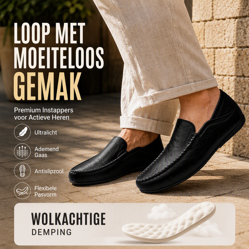 ❄️👞Heren Leren Loafers – Comfortabele Instappers met Klassieke Look voor Werk, Autorijden en Dagelijks Gebruik