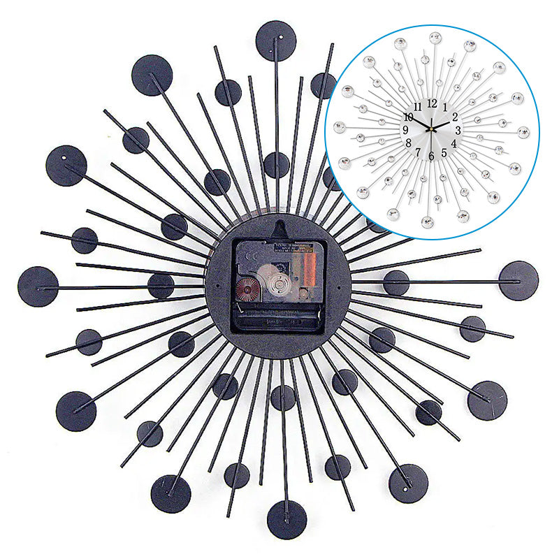 ✨  Rhinestone Wall Clock – Silent Movement, Sparkling Design & Elegant Home Decor 💎