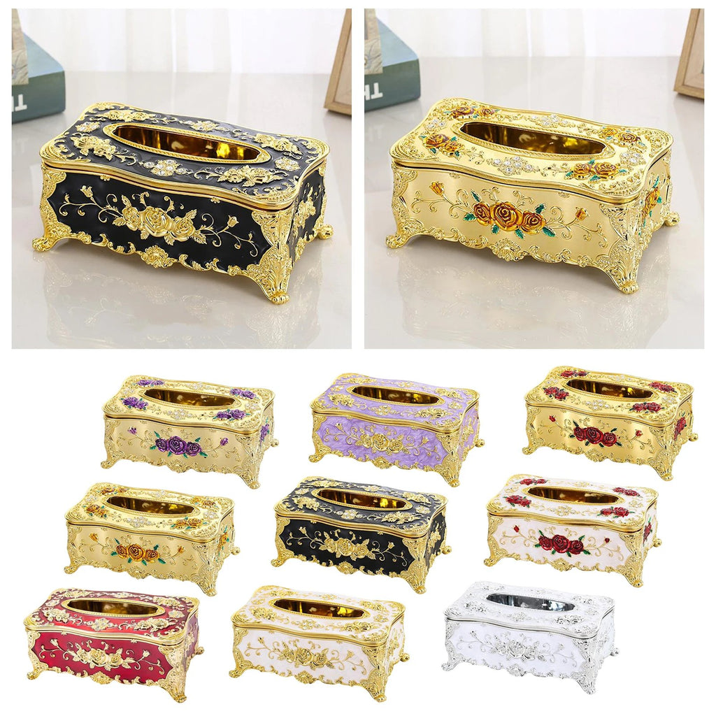 🎁European style tissue box creative acrylic retro living room kitchen