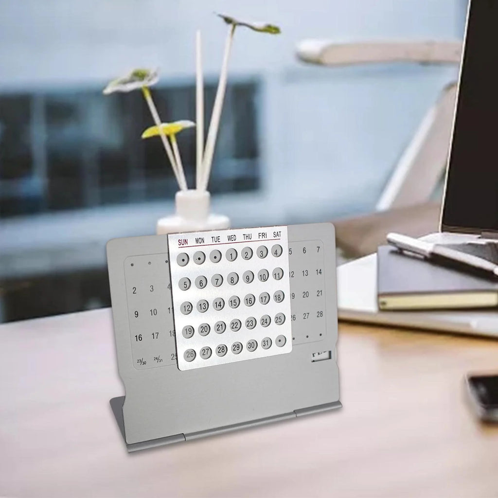 🌟📅 Creative Aluminum Alloy Perpetual Calendar