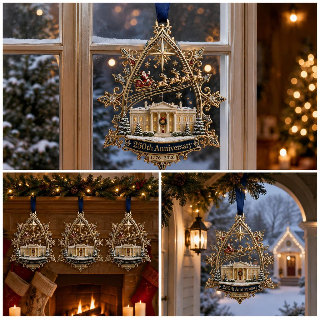 🔥😍Last 50pcs✨🔥250th Anniversary: Santa Flying Over the White House on a Snowy Night