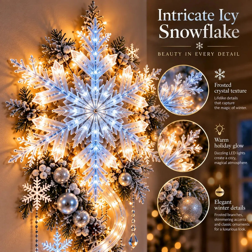 ⭐🔥❄️ Giant Snowflake Blizzard TrailTM- Let the Snowstorm Glow Indoors