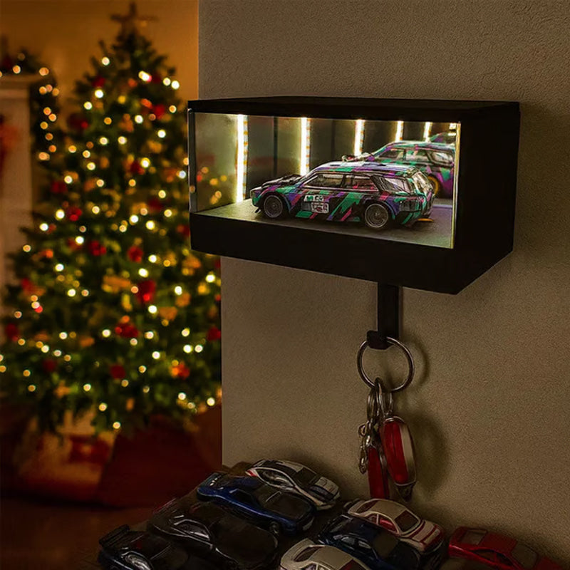 🚗 Infinity Mirror LED Garage Key Holder