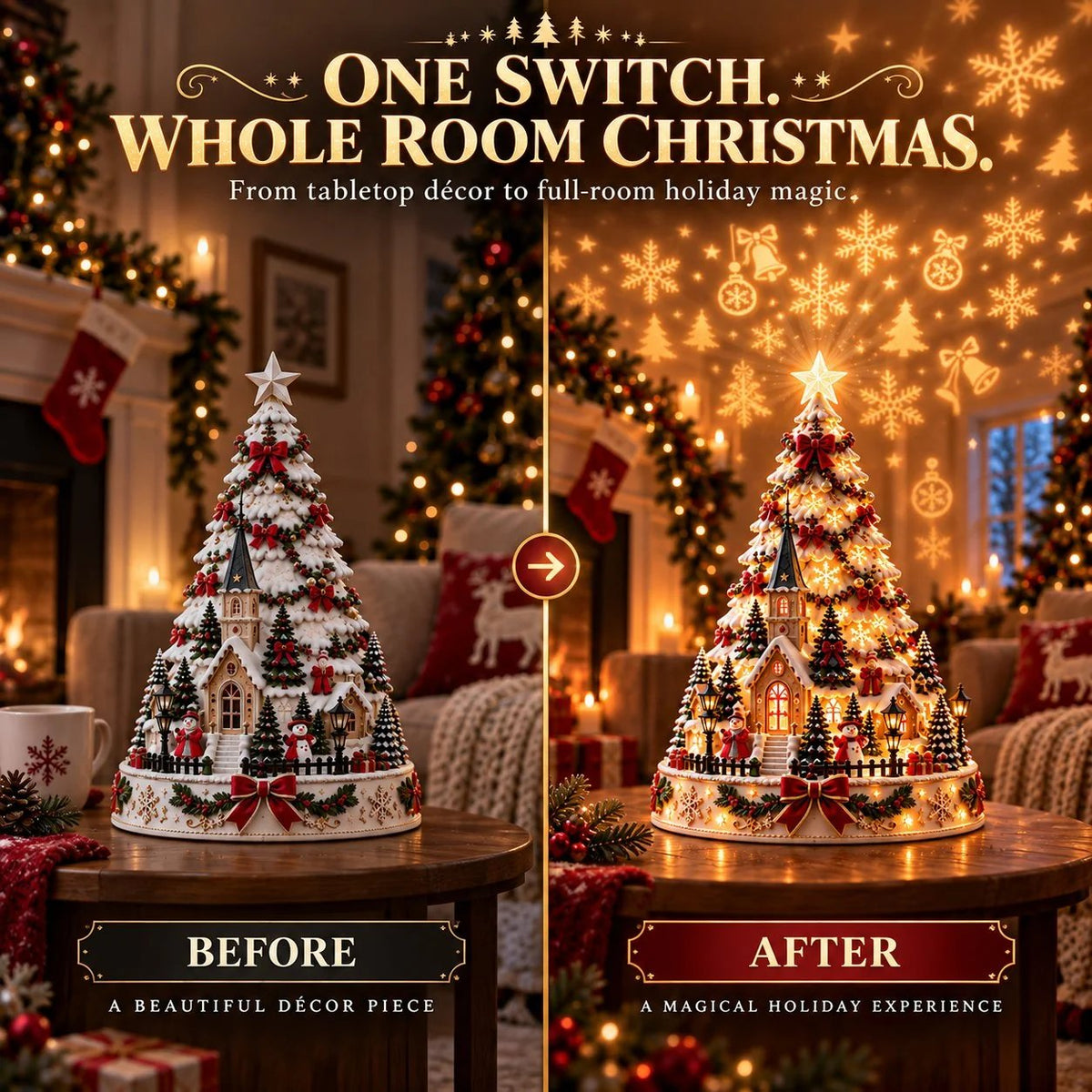 🏆 60,000+ Sold - 🎄Christmas Village Lightscape Tree