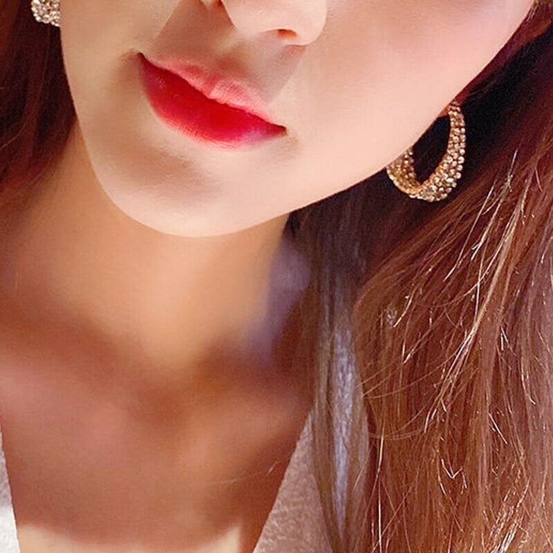 Rhinestone earrings