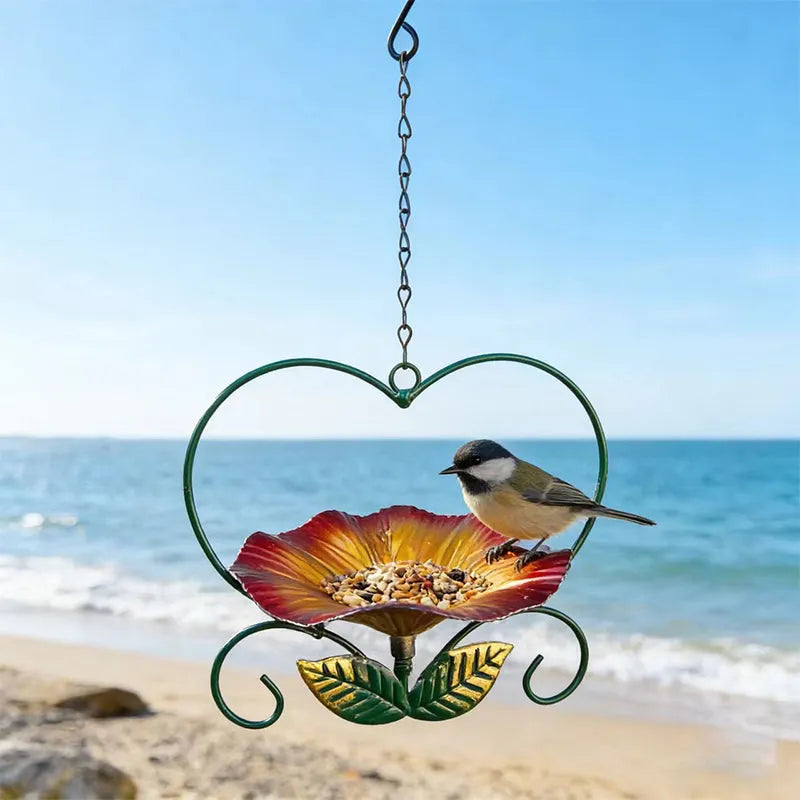 Outdoor Hanging Heart-Shaped Bird Feeder