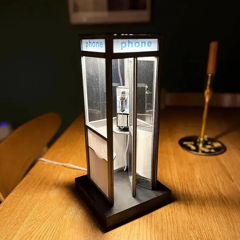 📞Retro Telephone Booth Table Lamp - Nostalgic LED Night Light
