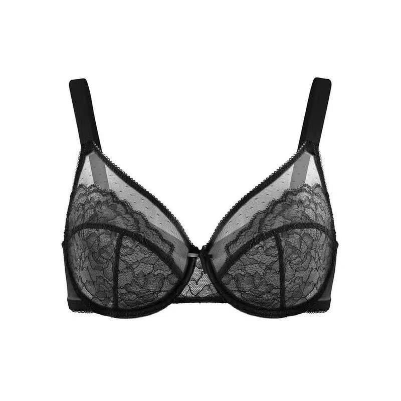 🔥Enchante Floral Lace Unlined Comfort Non-padded Full Coverage Plus Size Underwire Bra