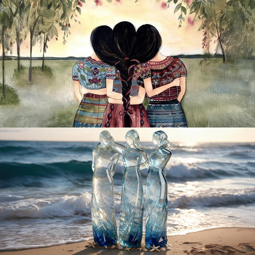 💖🔥Sisters by My Side, Celebrates Friendships Three Sisters Sculpture