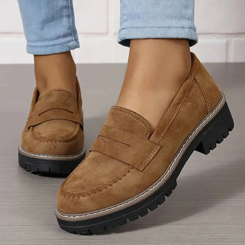 🌿Women's Comfortable Chunky Slip On Platform Loafers
