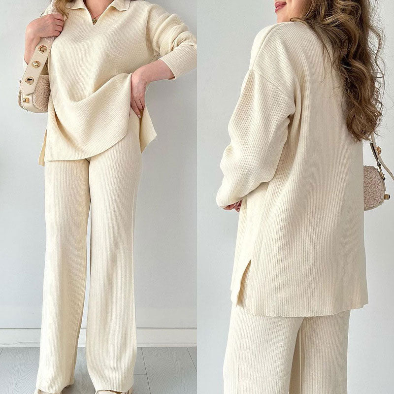 🎁V-Neck Casual Slit Knitted Two-Piece Set🎁