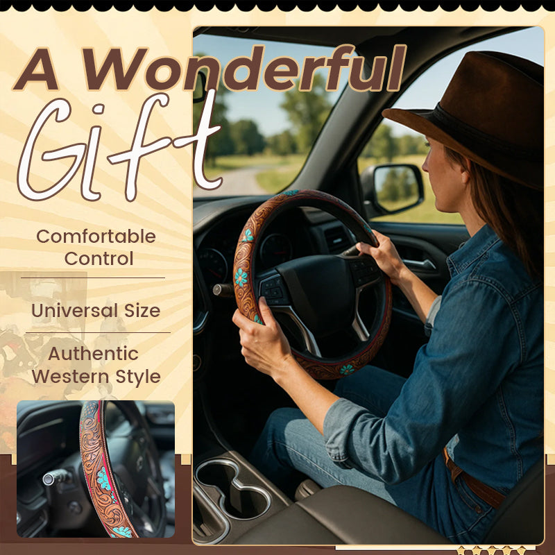 Western Cowboy Steering Wheel Cover