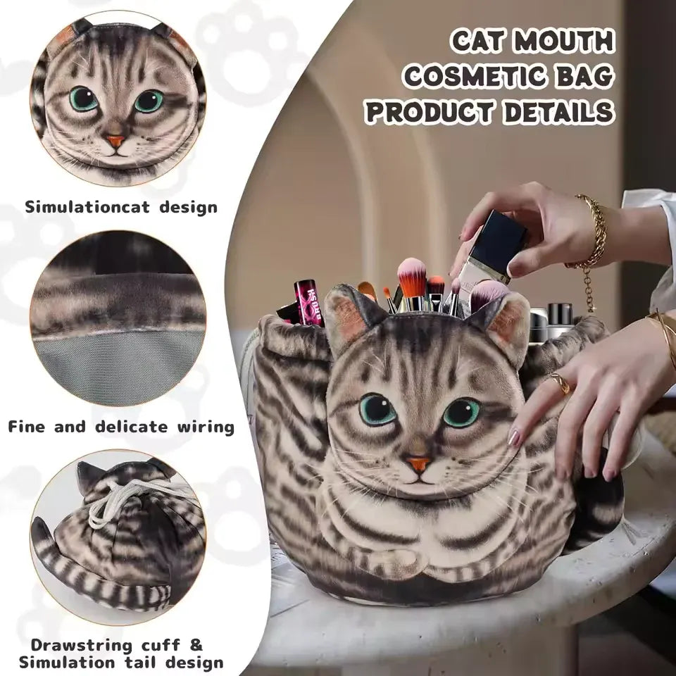Cute cat-shaped storage bag