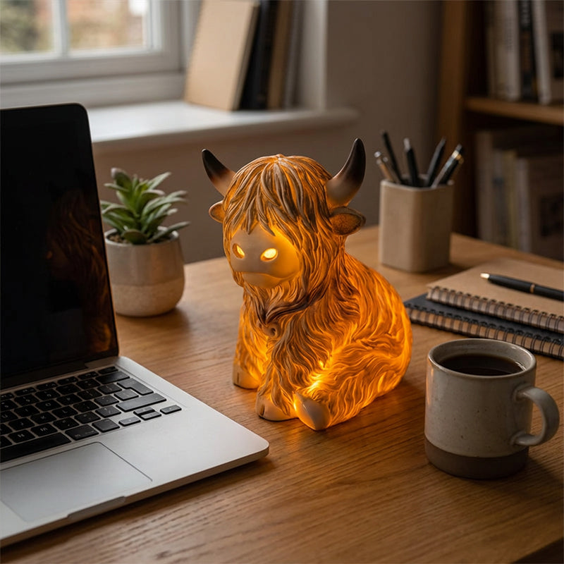 💥Cute Highland Cow Night Light