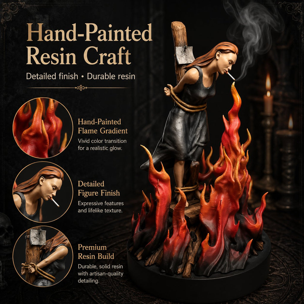 🔥Witch Burn Sculpture Backflow Incense Burner | Gothic Art Incense Holder