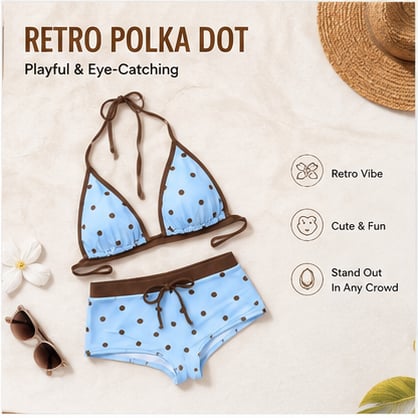 Flirty Polka Dot Bikini Set For Sunny Summer Confidence